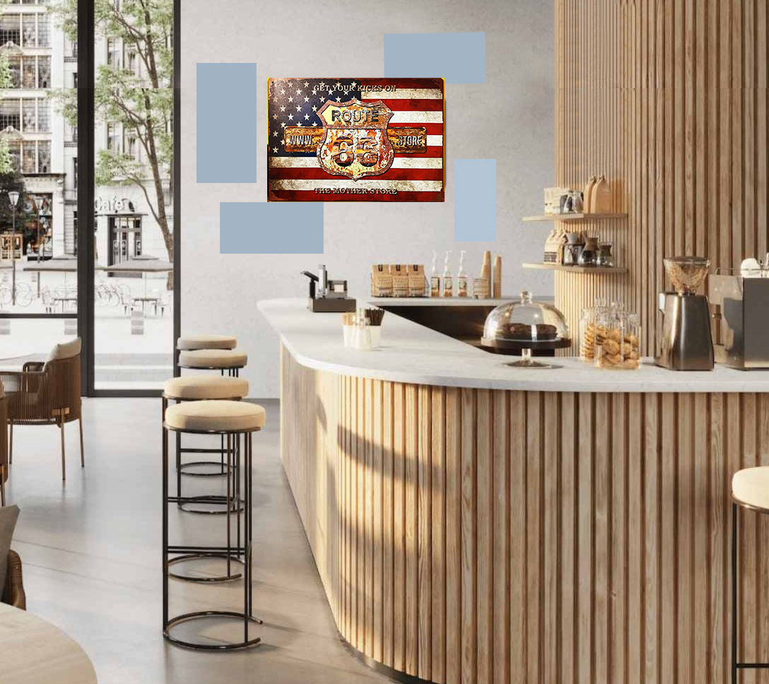 Tableau décoratif - plaque 30x21cm  - usa