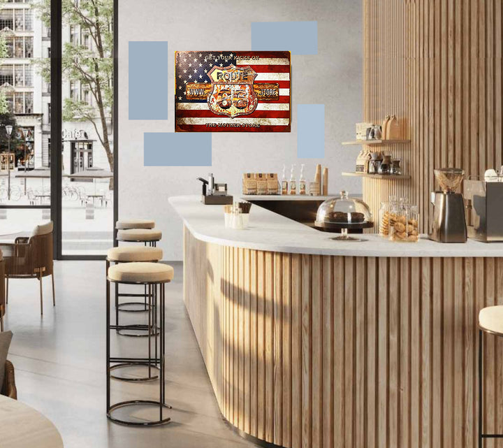 Tableau décoratif - plaque 30x21cm  - usa