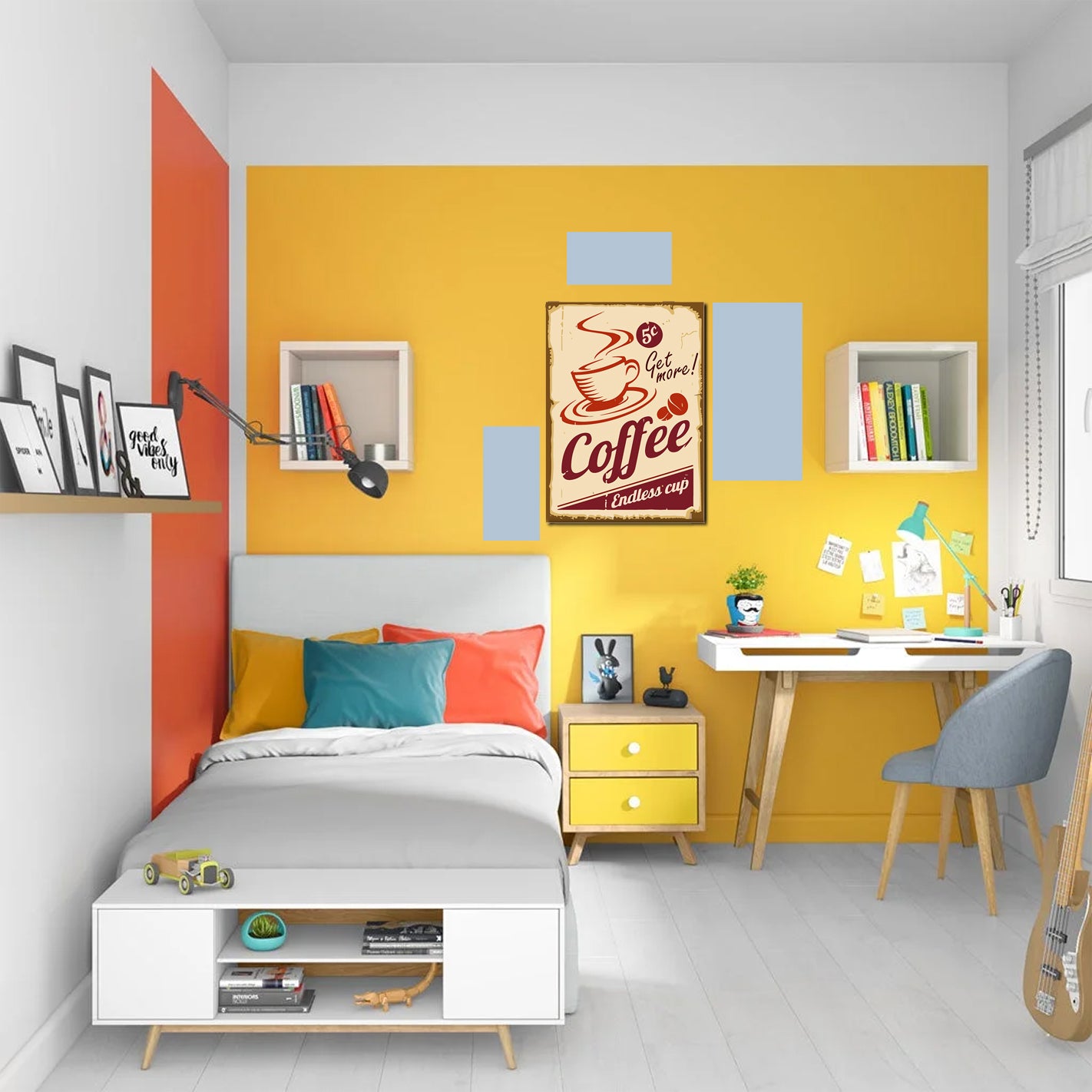 tableau décoratif - Coffe 30-22 cm - vinyle mat