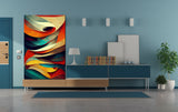 tableau décoratif - Vagues - verticale -75 x 120 cm - vinyle sur mdf