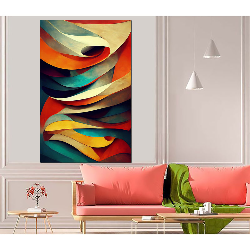 tableau décoratif - Vagues - verticale -75 x 120 cm - bâche enduis