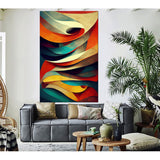 tableau décoratif - Vagues - verticale -75 x 120 cm - vinyle sur mdf