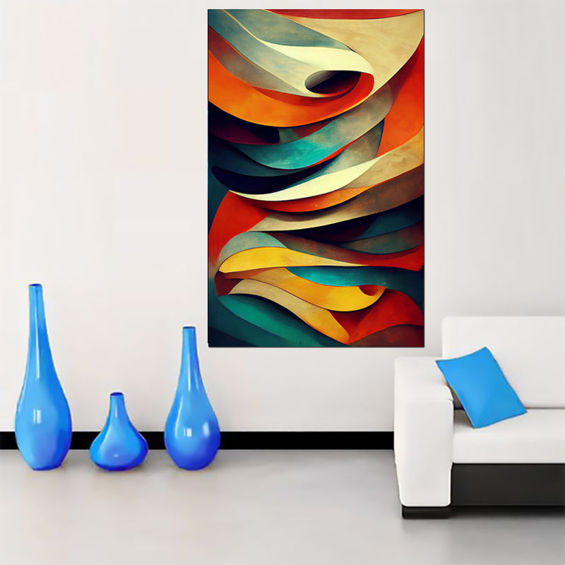 tableau décoratif - Vagues - verticale -75 x 120 cm - bâche enduis