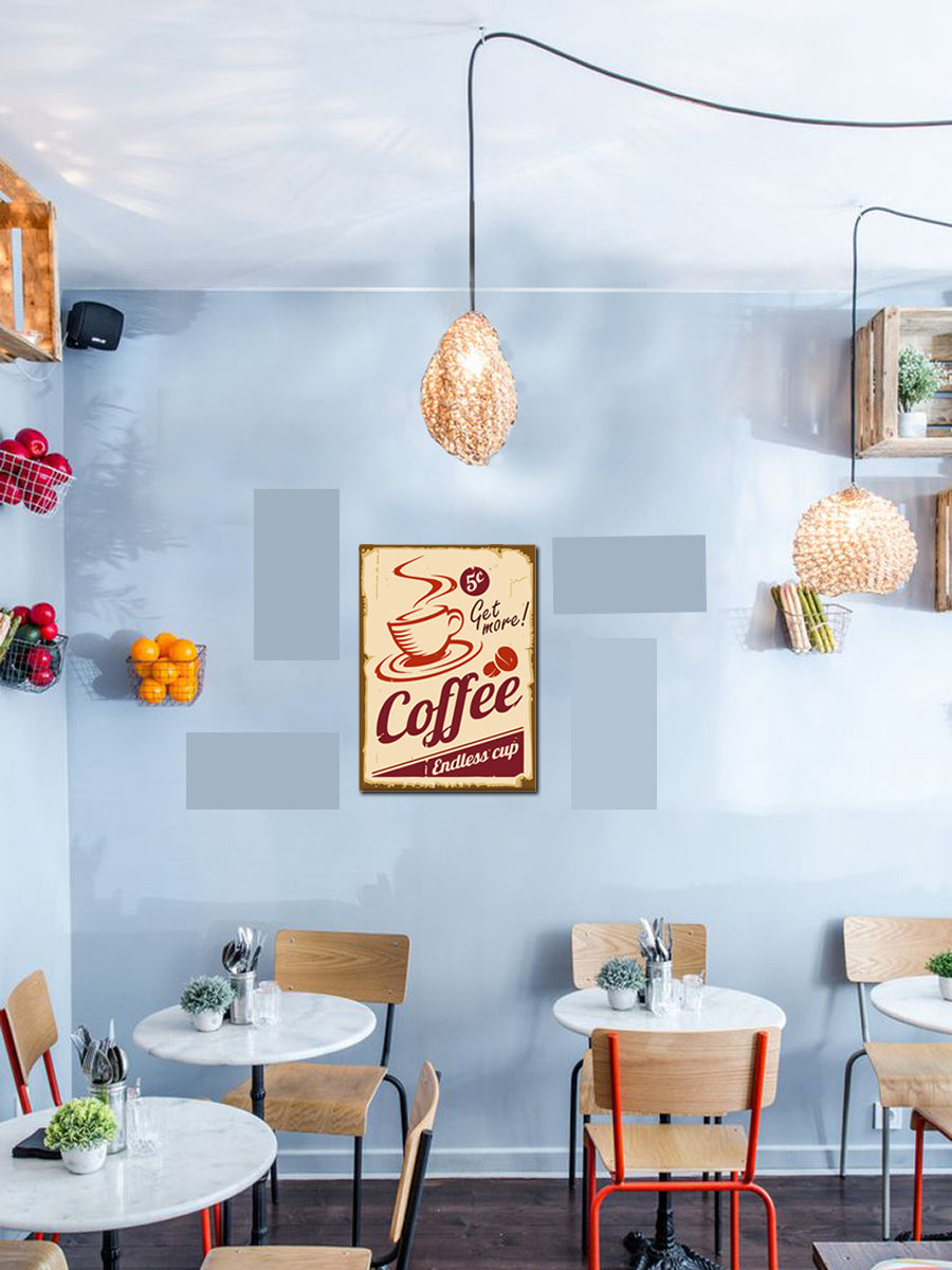tableau décoratif - Coffe 30-22 cm - vinyle mat