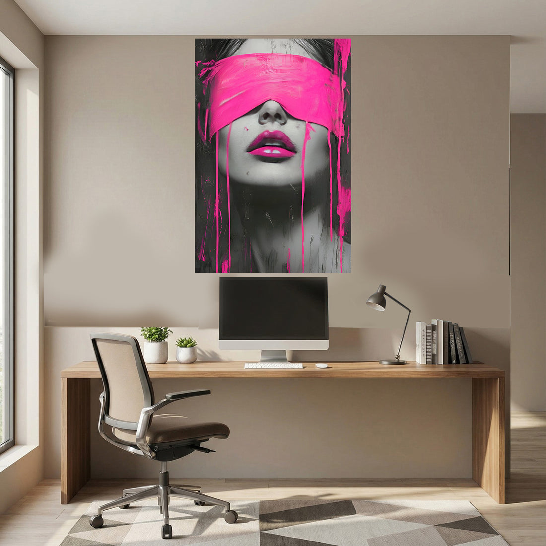 Tableau "Pink Vision" vinyle sur mdf