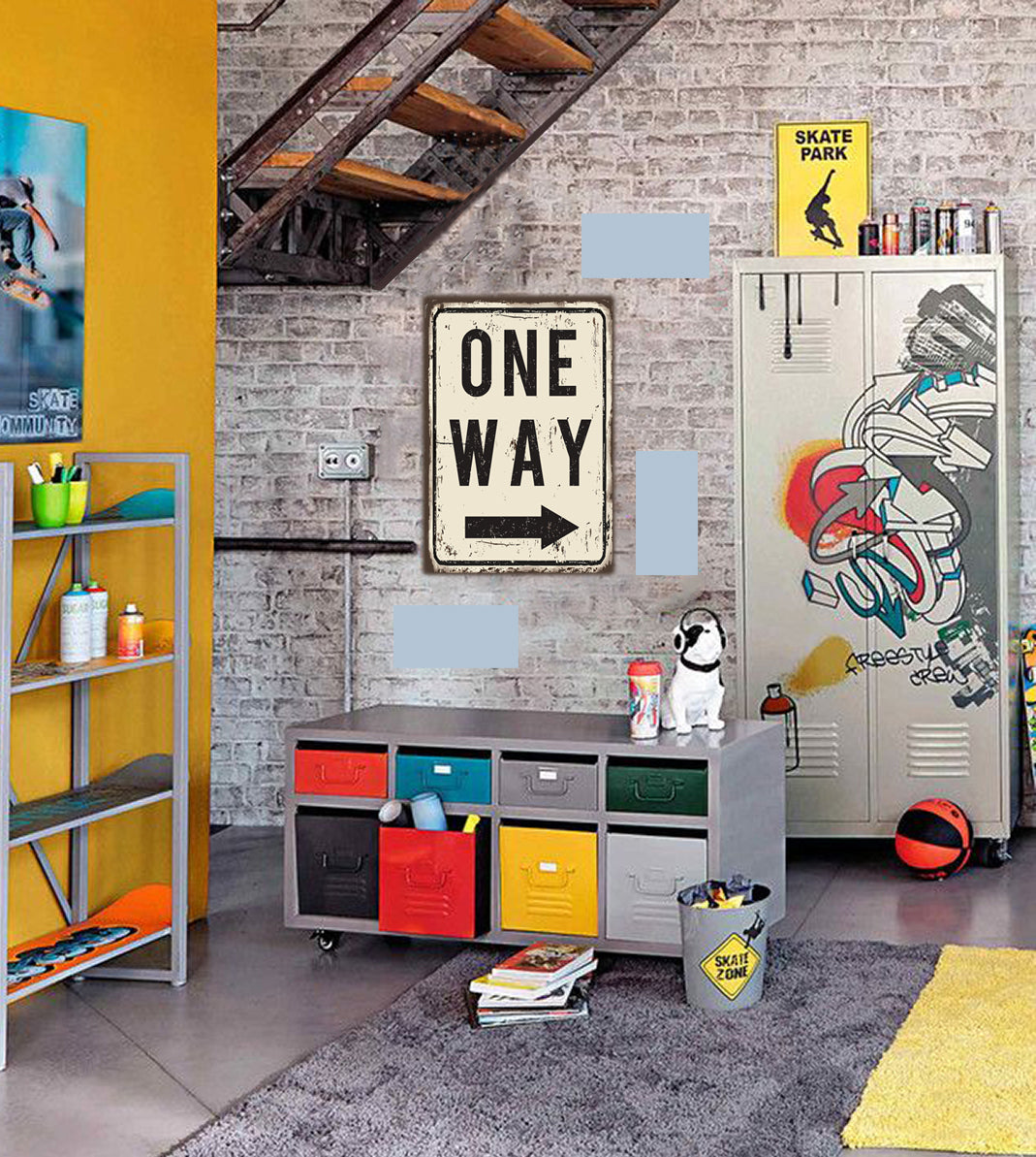 tableau décoratif - One way 30-20 cm - vinyle mat