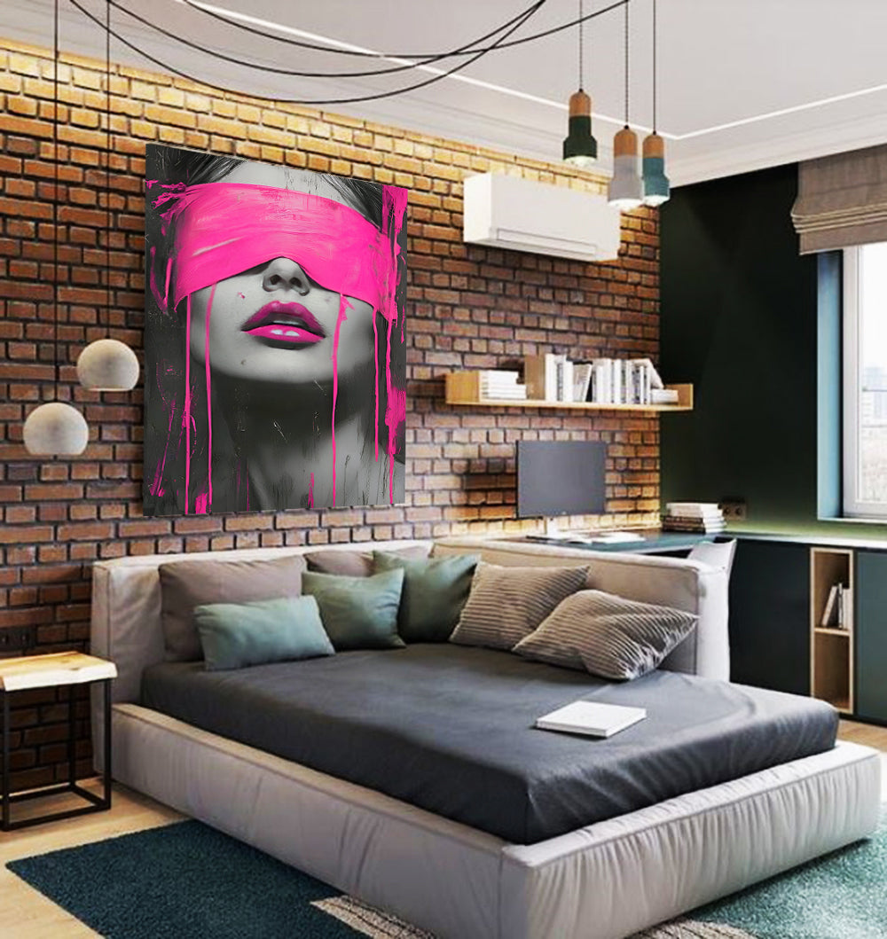 Tableau "Pink Vision" vinyle sur mdf