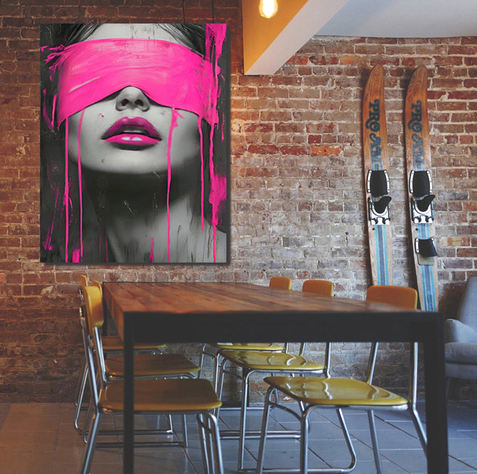 Tableau "Pink Vision" vinyle sur mdf