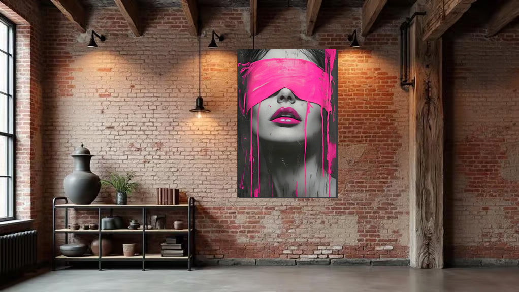 Tableau "Pink Vision" vinyle sur mdf