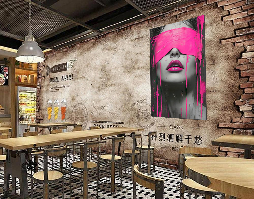 Tableau "Pink Vision" vinyle sur mdf