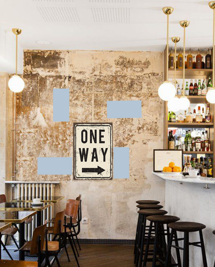 tableau décoratif - One way 30-20 cm - vinyle mat