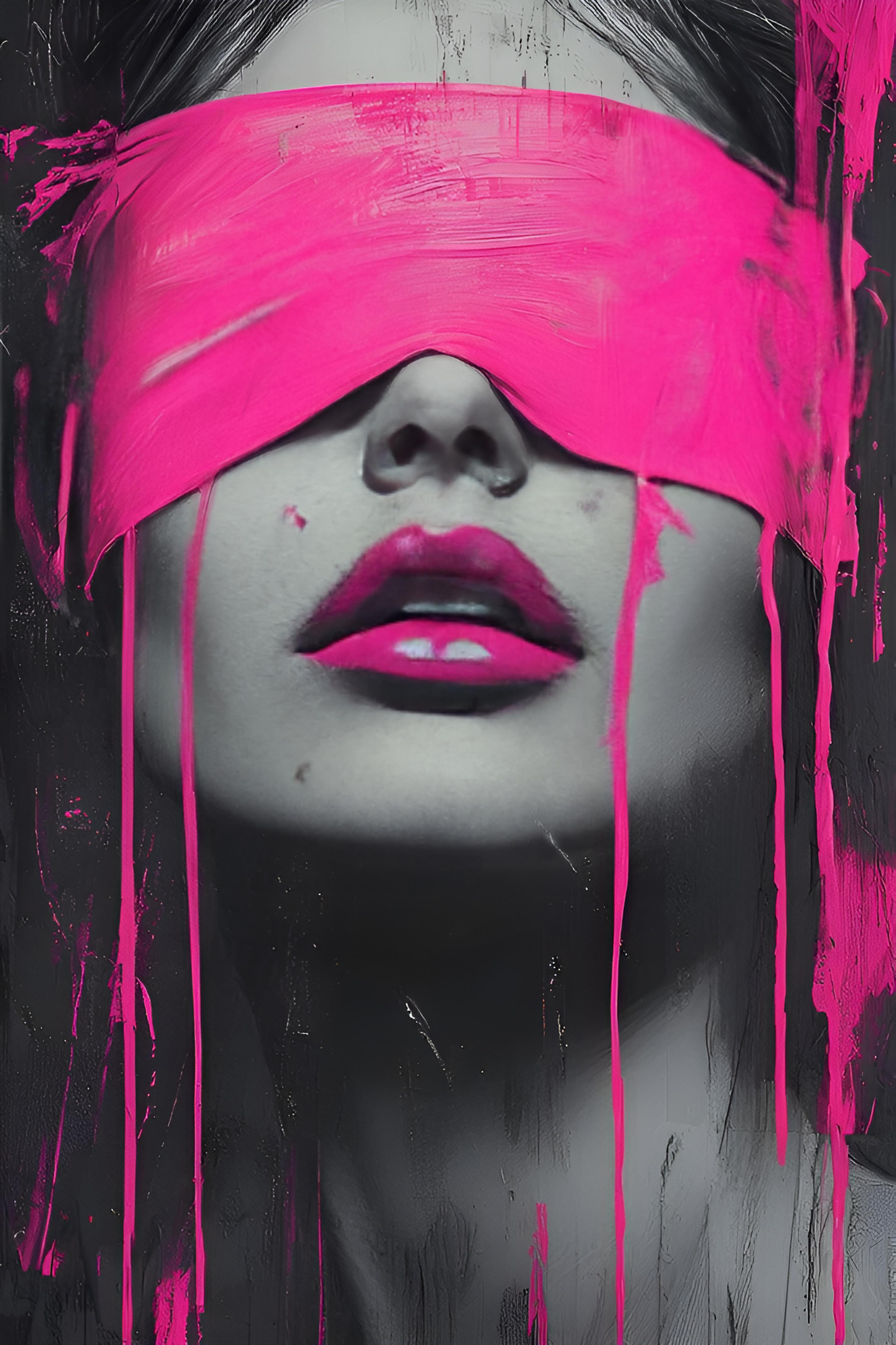 Tableau "Pink Vision" vinyle sur mdf