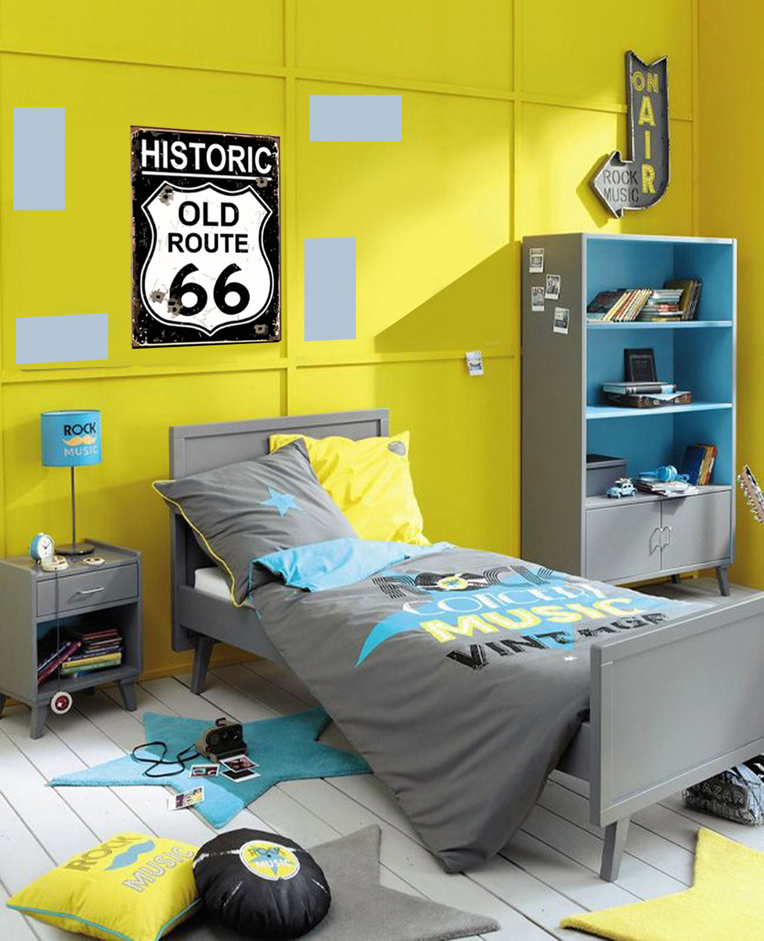 tableau décoratif - Old Route 66 : 30-23 cm - vinyle mat